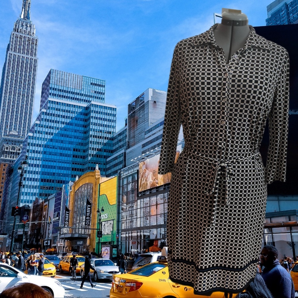 MaxMara Dress Black/Blue/White